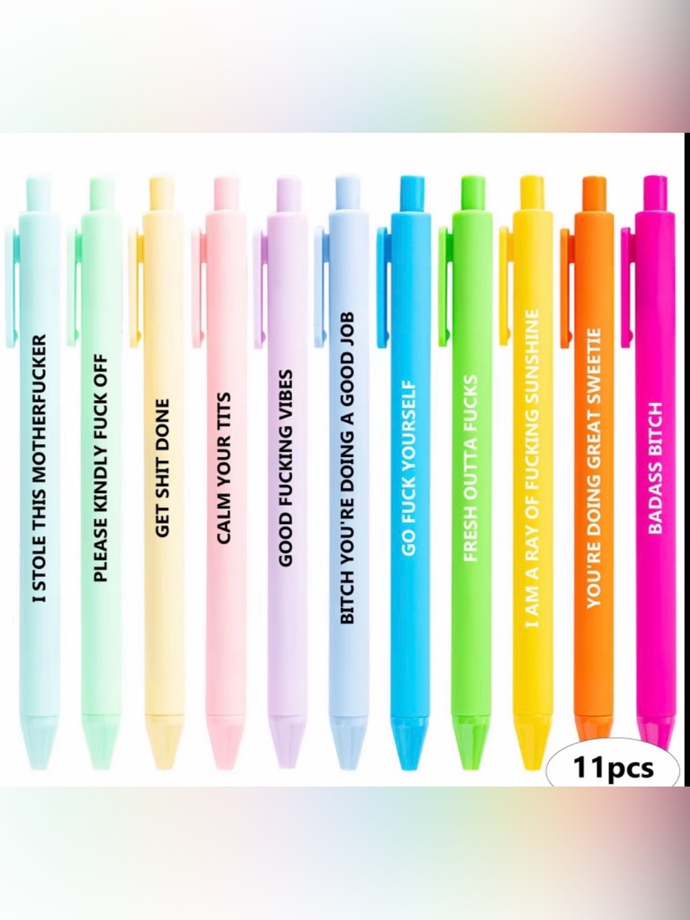 Funny Pens - Set of 11! 🌈🤭 - Picture 2 of 2